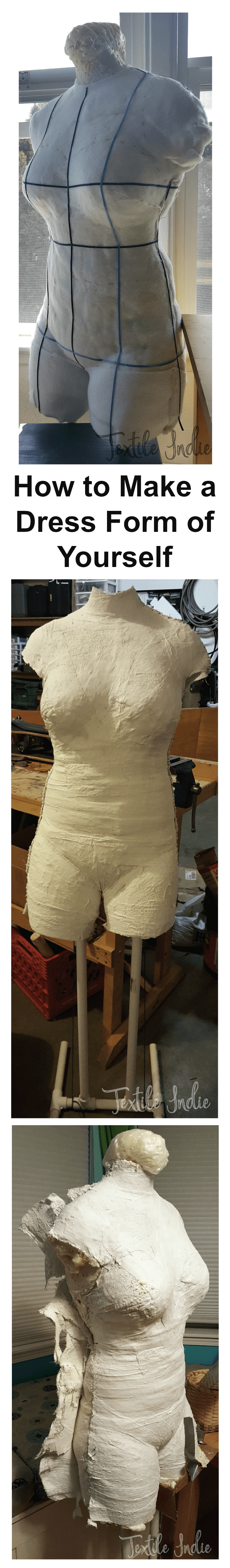 I made an easy customized dress form! WITHOUT duct tape and spray foam :) 