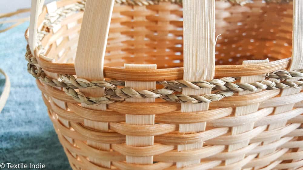 cutting the inside weavers flush with the basket edge 