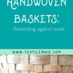 Rattan basket detail covered in mold.