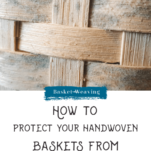 Rattan basket detail covered in mold.