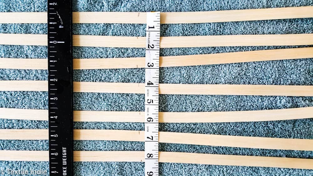 measuring the spacing of the base of a market basket