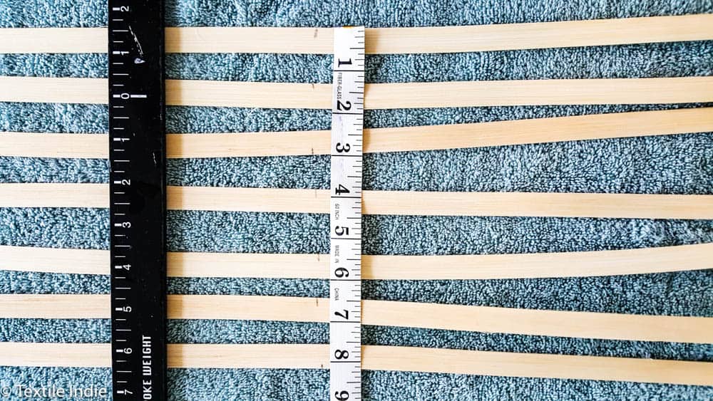 measuring the spacing of the base of a market basket 