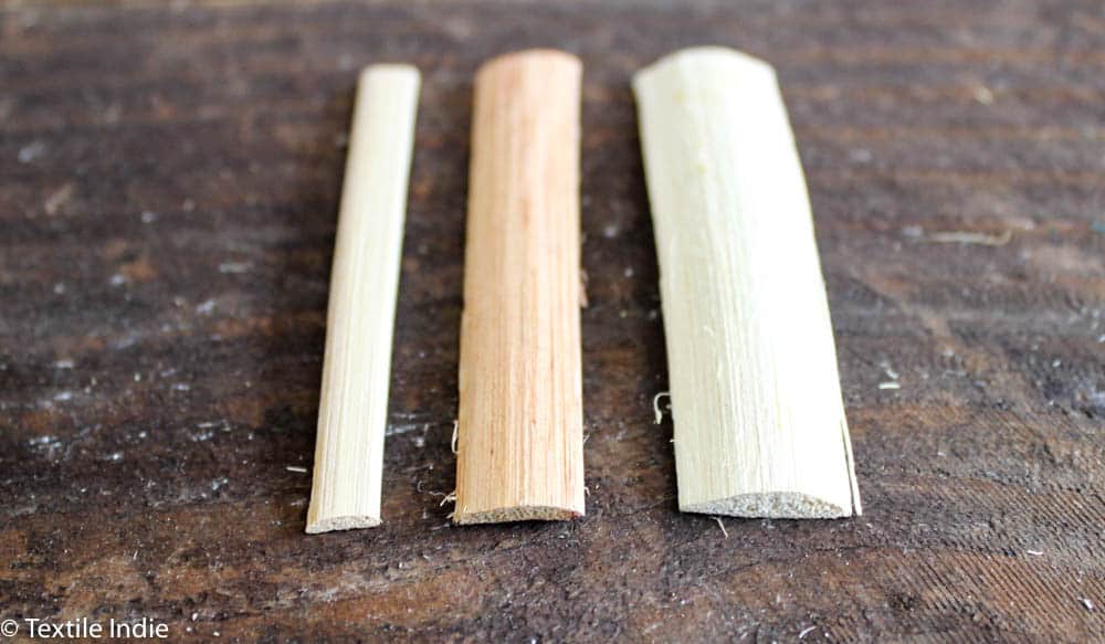 flat-oval reed in three widths