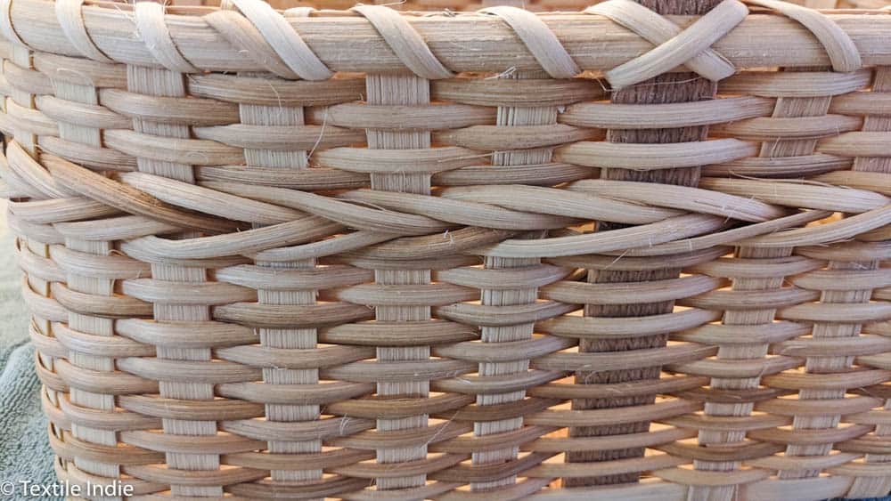 Braiding in basket weaving technique