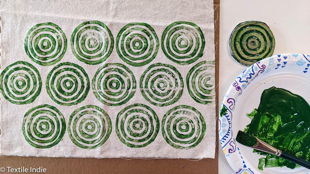 Block Printing with Acrylic Paint Textile Indie