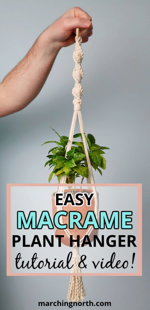 easy macrame plant holder Pinterest pin